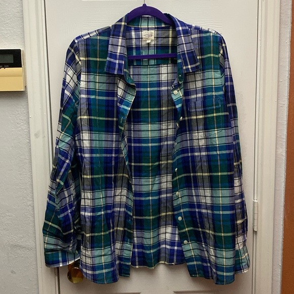 J.Crew Button-Down Long Sleeve Blouse XL - Picture 2 of 6